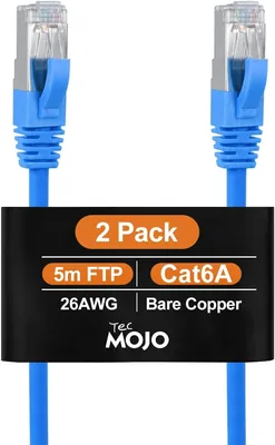 Tecmojo Cat6A Ethernet Cable 5m 2 Pack Best Deal