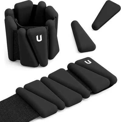 Unycos - Cinghie per Polsi e Caviglie Regolabili con Pesi in Silicone, Acciaio e Velcro, per Sport