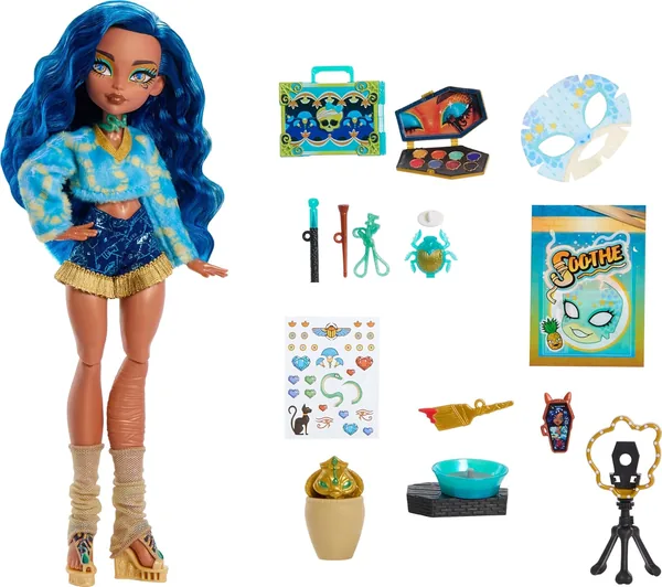 Monster High Cleo De Nile Doll & Accessory Set - 13 Realistic Surprises, Best Price