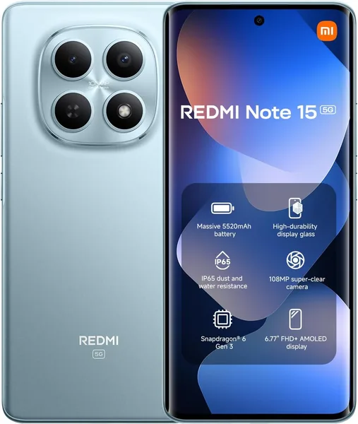 Smartphone Xiaomi Redmi Note 15 5G NFC Azul 8GB RAM 256GB ROM