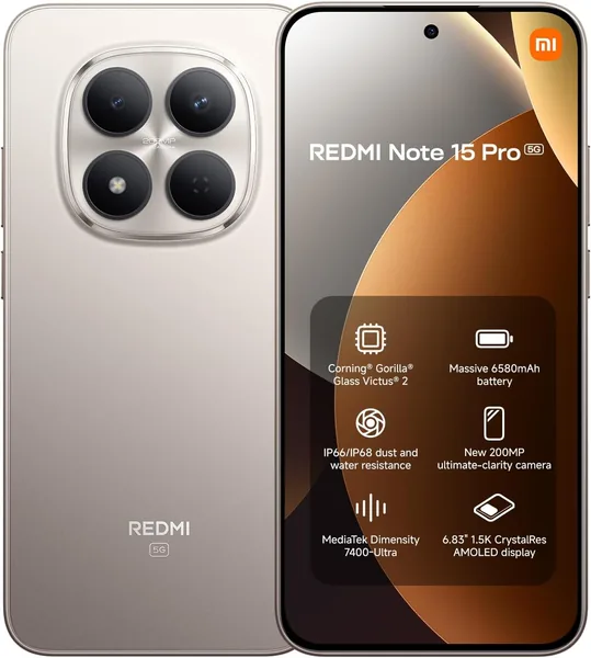REDMI Note 15 Pro 5G Titanium Color