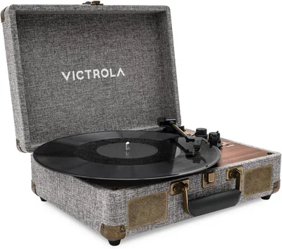 Victrola Venture Suitcase Record Player - Walnut