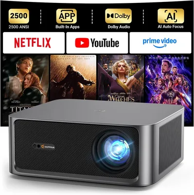 HAPPRUN Projector 33% Off - 2500 Lumens 4K Streaming