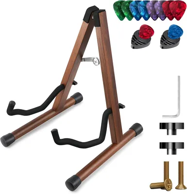 Soporte para Guitarra de Madera Plegable, Soporte de Piso para Guitarra Eléctrica y Acústica