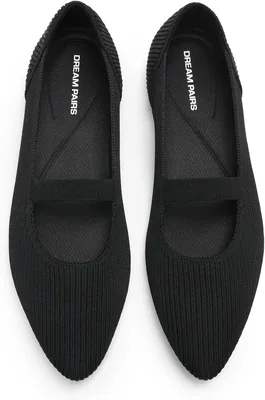 DREAM PAIRS Flats Mary Jane Punto para Mujer | Zapatos de Ballet Ballerinas cómodos