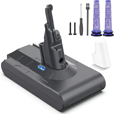 Keenstone 8000mAh Batterie pour Dyson V8 avec 2 Filtres | Compatible SV10