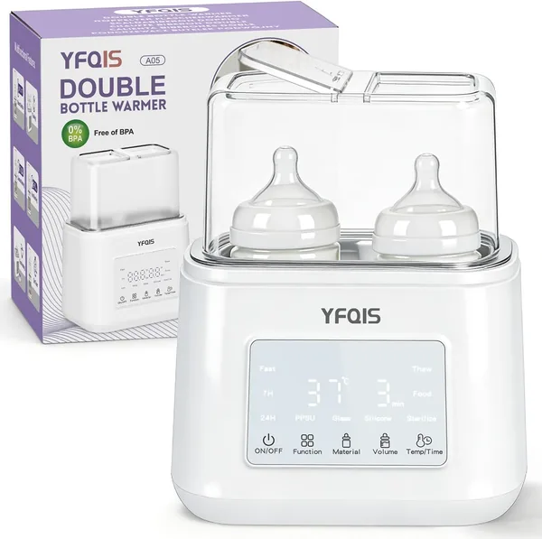 YFQIS Double Baby Bottle Warmer, 10 in 1 Sterilizer