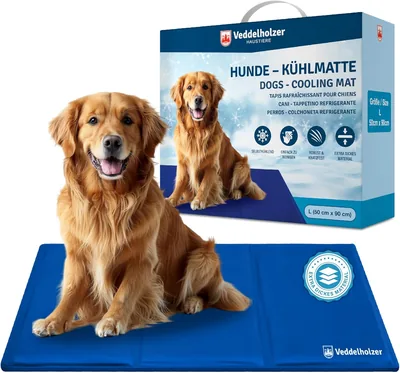 Colchón refrigerante Veddelholzer para perros (M) Extra grueso sin electricidad Ideal para verano y viajes para pequeñas mascotas