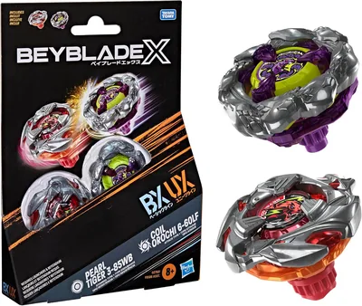 Beyblade X Coil Orochi 6-60LF & Pearl Tiger 3-85WB Dual Pack
