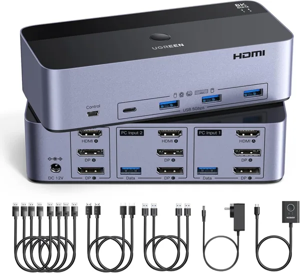 UGREEN HDMI + Displayport KVM Switch