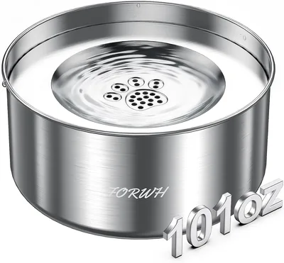 FORWH Stainless Steel Dog Water Bowl No-Spill 70oz/2L Best Deal
