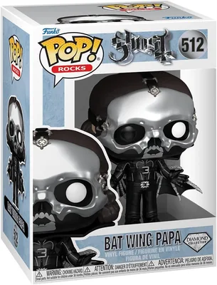 Funko Pop! Rocks: Fantasma - Ala de Murciélago Papa - Diamante Brillante - Banda Fantasma - Figura de Vinilo Coleccionable - Idea de Regalo - Oficial Merc
