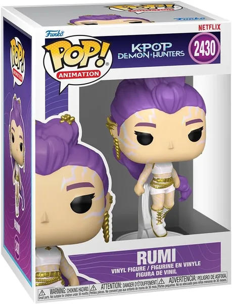 Funko POP! Animation: Netflix - KPOP Demon Hunters - Rumi - 1 in 6 chance of receiving rare Glow in the Dark variant