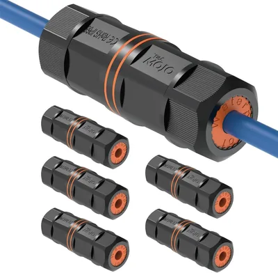 Tecmojo 6 Pack Waterproof Cat 6A RJ45 Connectors IP68