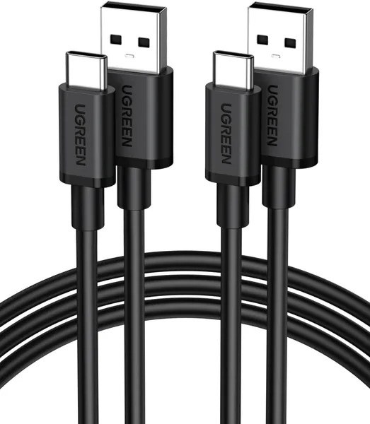 UGREEN USB C Cable, USB A to C Charging Cable, 18W, QC3.0, Rapid Charging, Set of 2, Heavy Duty Nylon, 3A Max, Type C