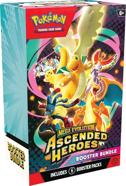 Pok mon TCG: Mega Evolution-Ascended Heroes Booster Bundle (6 Booster Packs)