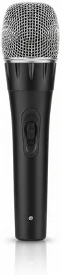 Professional Wired Dynamic Microphone, Black, with 2m Cable, 6.35mm Plug, for Karaoke, Live Broadcas