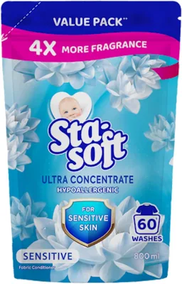 Sta-soft Ultra Concentrate Sensitive Fabric Softener 800ml