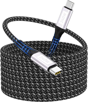 USB C to USB C Cable 5m 240W Fast Charging, PD 5A Nylon Cable