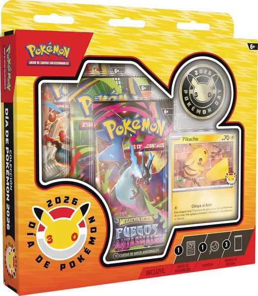 Pok mon: Pok mon Day Collection 2026 (1 Holographic Promo Card, 1 Coin and 3 Upgrade Envelopes)