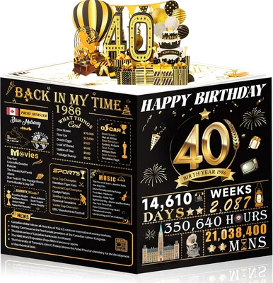 OLOSONG 40th Birthday Cards - 10% Off
