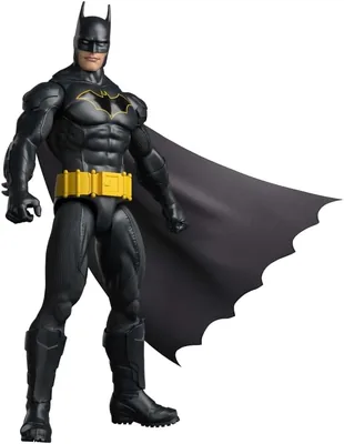 Mattel DC 30cm Batman Action Figure, Black Batsuit