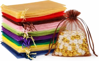 Ozchillon Organza Bags Mixed Colours 8x10cm 100 Pack