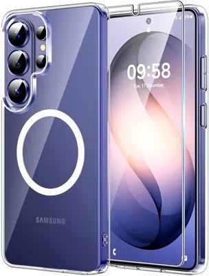 Funda TAURI para Samsung Galaxy S26 Ultra con Mica - Transparente | Compatible con MagSafe, Vidrio Templado para Pantalla, An