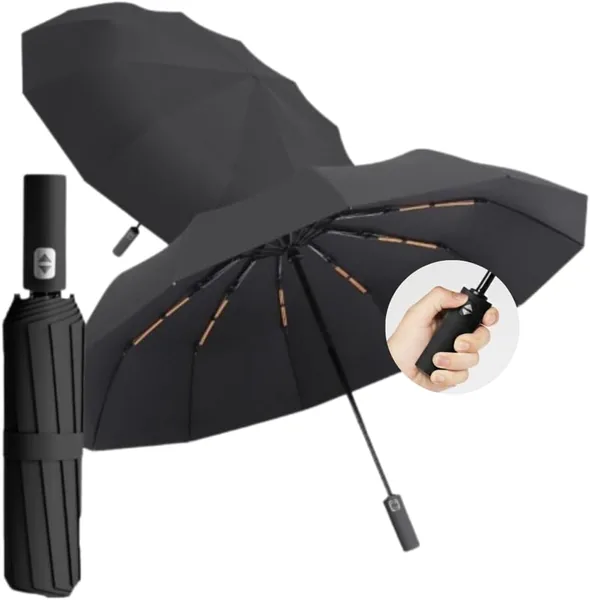 Shop100 Compact Guarda Chuva com Botü Automatíco Reforçado - Blackout, Dobrvel