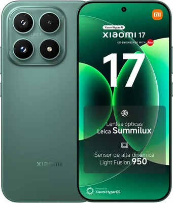 Xiaomi 17 Smartphone 12+512GB Verde Lentes Ópticas Leica Summilux | Sensor High Dynamic 950 Light Fusion, Snapdragon 8 Elite - 27% Descuento