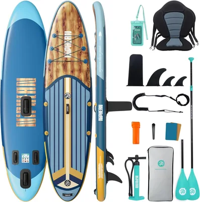 Niphean Stand Up Paddling Board mit Sitz und Zubehör | 320/305cm Stabiles SUP Board für 2 Personen, Robustes