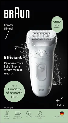 Braun Silk·épil 7 Epilator, Wide Head, Wet/Dry, SGD 100.23