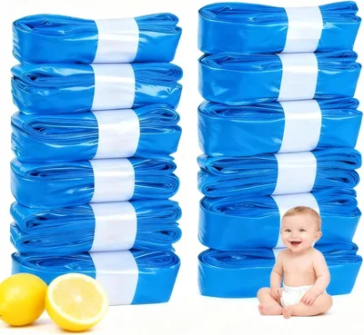 12 Diaper Bucket Refill Laddor, Kompatibel med Tommee Tippee Twist & Click och Angelcare, 4,5 Meter Nappasak