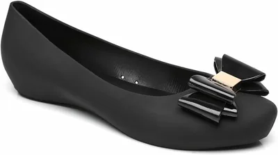 IVACHY Jelly Ballet Shoes - Black Bow Details Size 3-8 Best Deal