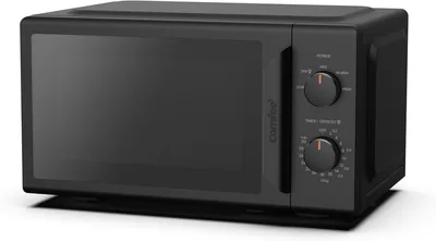 COMFEE CMO-MP012ND(BK) Microondas Mini 20 L 700 W, Negro, Ventana Grande, Diseño Compacto, Deshielo Rápido, 5