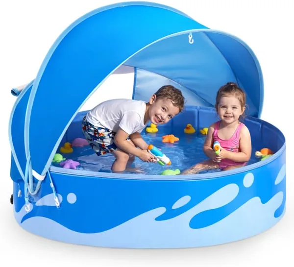 Peradix Infant Swimming Pool with Canopy for Babies - 120 cm Foldable