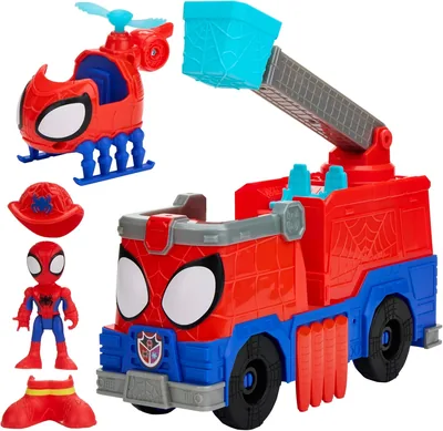 Marvel Spidey Rescue-Webs Fire Engine Figurine & Vehicle Best Deal