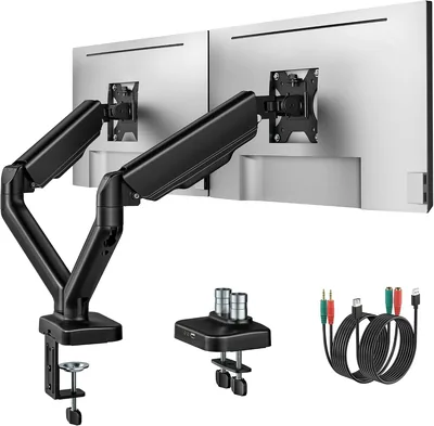 monTEK Dual Monitor Arm 13% Off - USB Ports