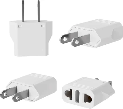 Adattatore di viaggio GRIFEMA US Type A (4 pezzi) per prese L/C/E/F/A/N, compatibile con USA, Canada, Messico, Thailandia