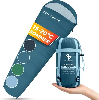 Zenacross Schlafsack für Erwachsene, Sommer-Schlafsack, Kompakt & Ultraleicht, Mumienschlafsack für Camping & Outdoor
