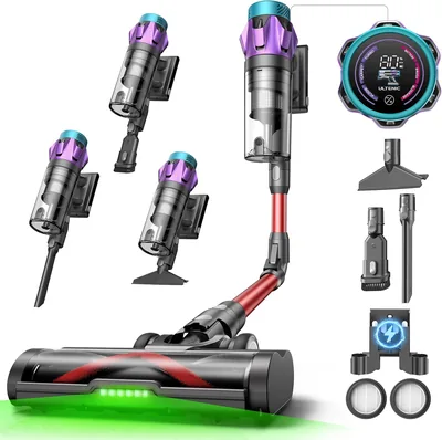 Ultenic U18 Pro Aspirateur Balai Sans Fil - Puissance d'aspiration 55 kPa, Autonomie Batterie 80 min, Aspiration Puissante