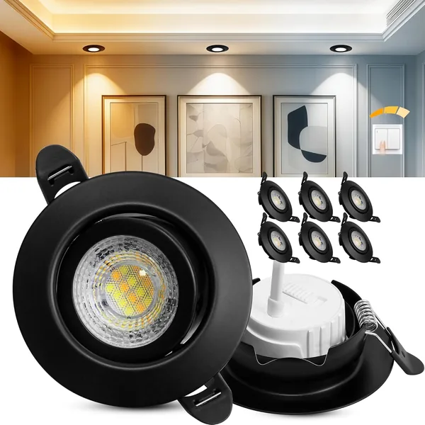 Laiebri LED Recessed Spotlights, 230 V, Dimmable, 6 W IP44 LED Spots