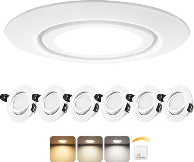 Laiebri LED Einbauleuchte, 32% Rabatt – 6W dimmbar, 3 Stufen, 45° schwenkbar