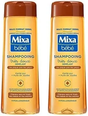 Shampoing Détanglant Mixa Baby Très Doux Shea 300 ml (Lot de 2) - Meilleures Affaires
