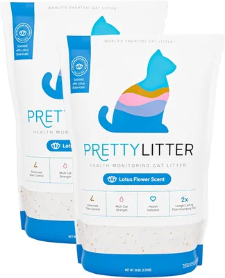 PrettyLitter Health Monitoring Cat Litter Lotus Flower 2-Pack 15% Off