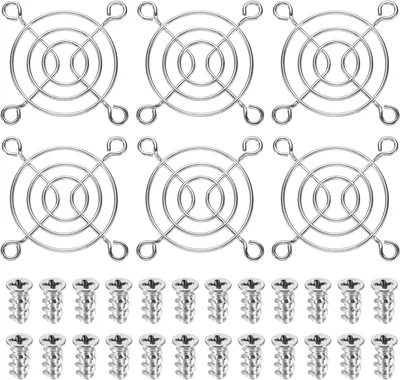 PATIKIL 50mm Fan Finger Grill, 6 Pcs Metal Ventilation Grill Guard Cover with Screws for Industry Wo