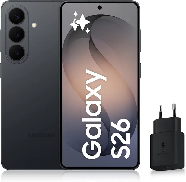 Samsung Galaxy S26 5G, smartphone Android avec IA Galaxy, 512 Go, chargeur rapide 25W inclus, débloqué, noir