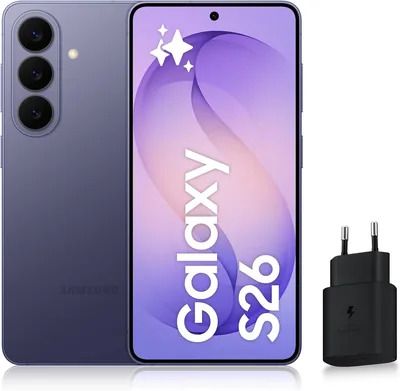 Samsung Galaxy S26, smartphone Android 5G avec AI Galaxy, 256 Go, chargeur rapide 25W inclus, débloqué, violet - 20% de réduction