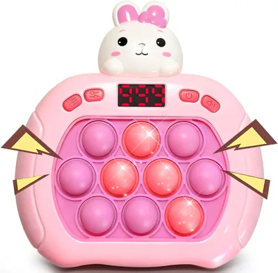 Lesipee Quick Push Pop Game Fidget Toy met digitale weergave, Glow Bubble Fidgetspel met 999 niveaus, draagbaar handspel