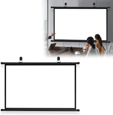 ZPIMPGMGUG Wall Projector Screen 50/60/72" Manual Pull Down 4K HD Best Deal